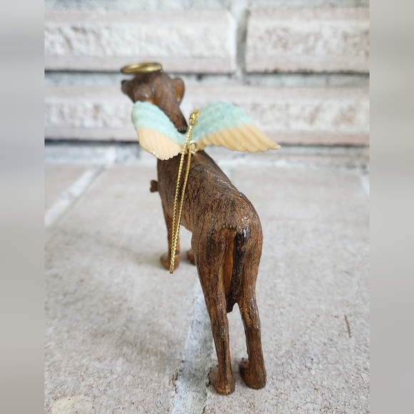 Greyhound/Whippet Angel with Halo Hanging Ornament with stand - Picture 2 of 15